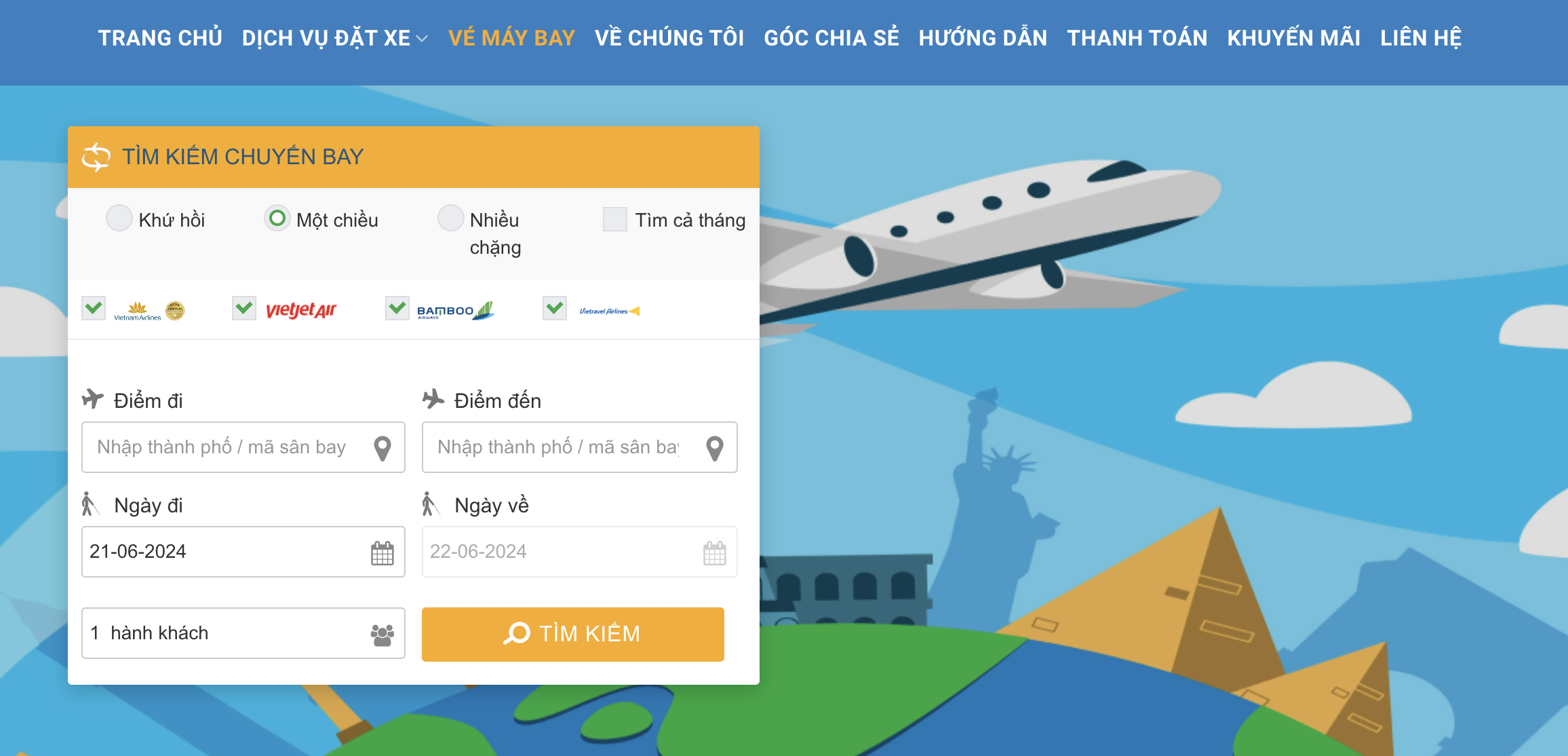 Tìm kiếm chuyến bay - Sông Hồng Travel.