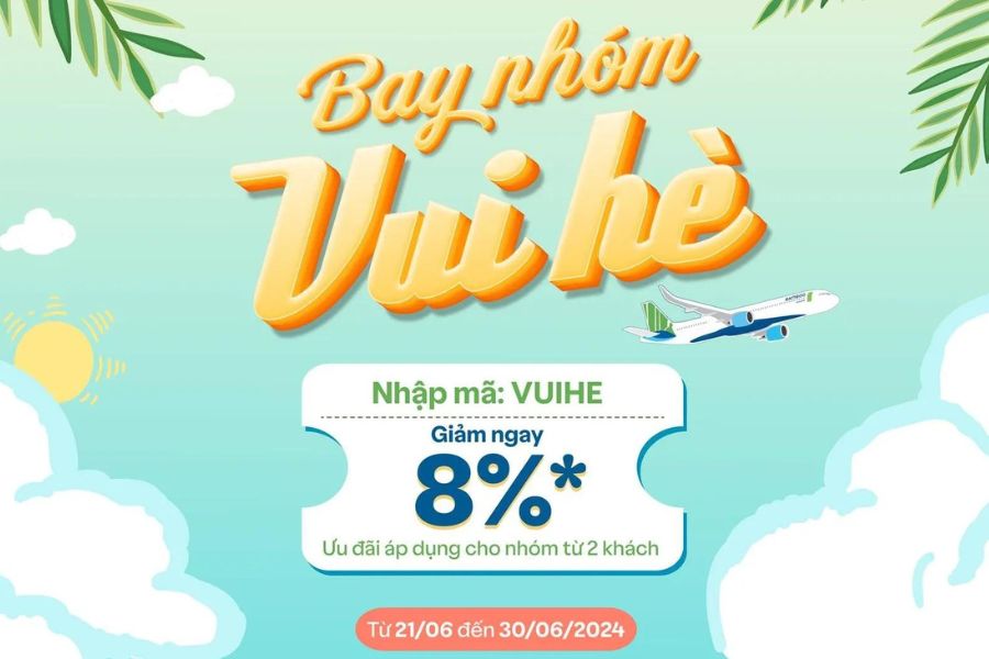 Chương trình khuyến mãi của hãng hàng không Bamboo.