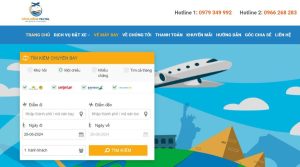 Website đặt vé máy bay.