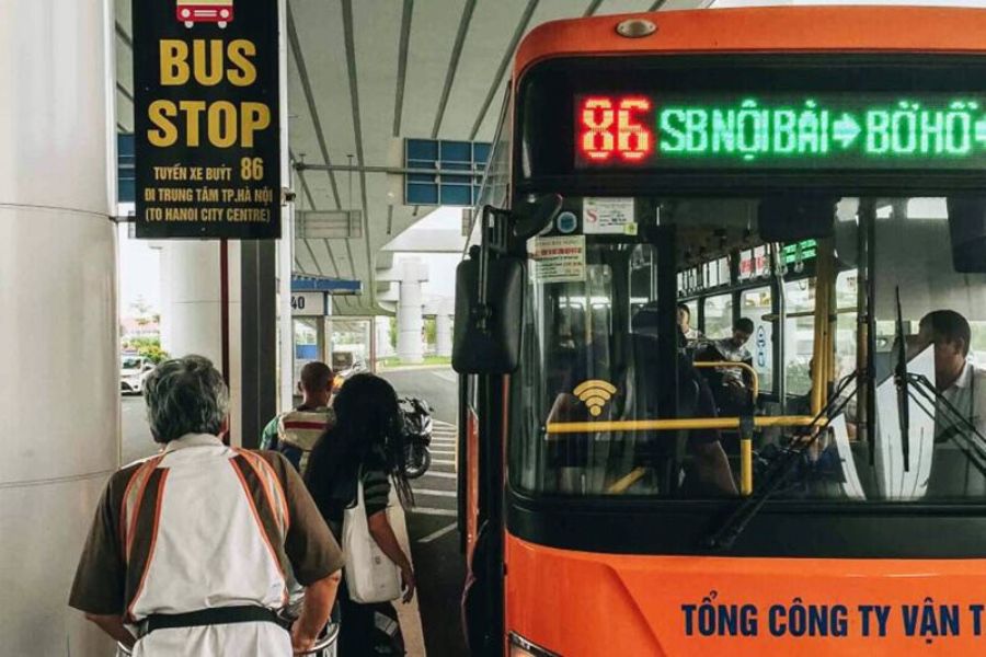 Tuyến xe bus 86 có lộ trình từ Ga Hà Nội đi sân Bay Nội Bài.